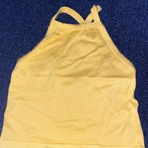 Forever 21 yellow racer back tank